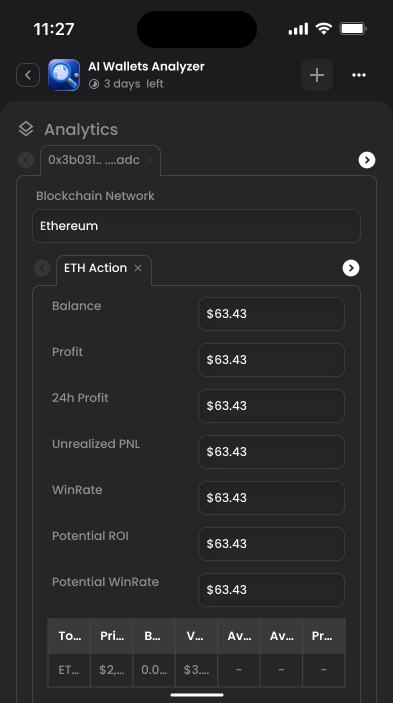 AI Wallet Analytics